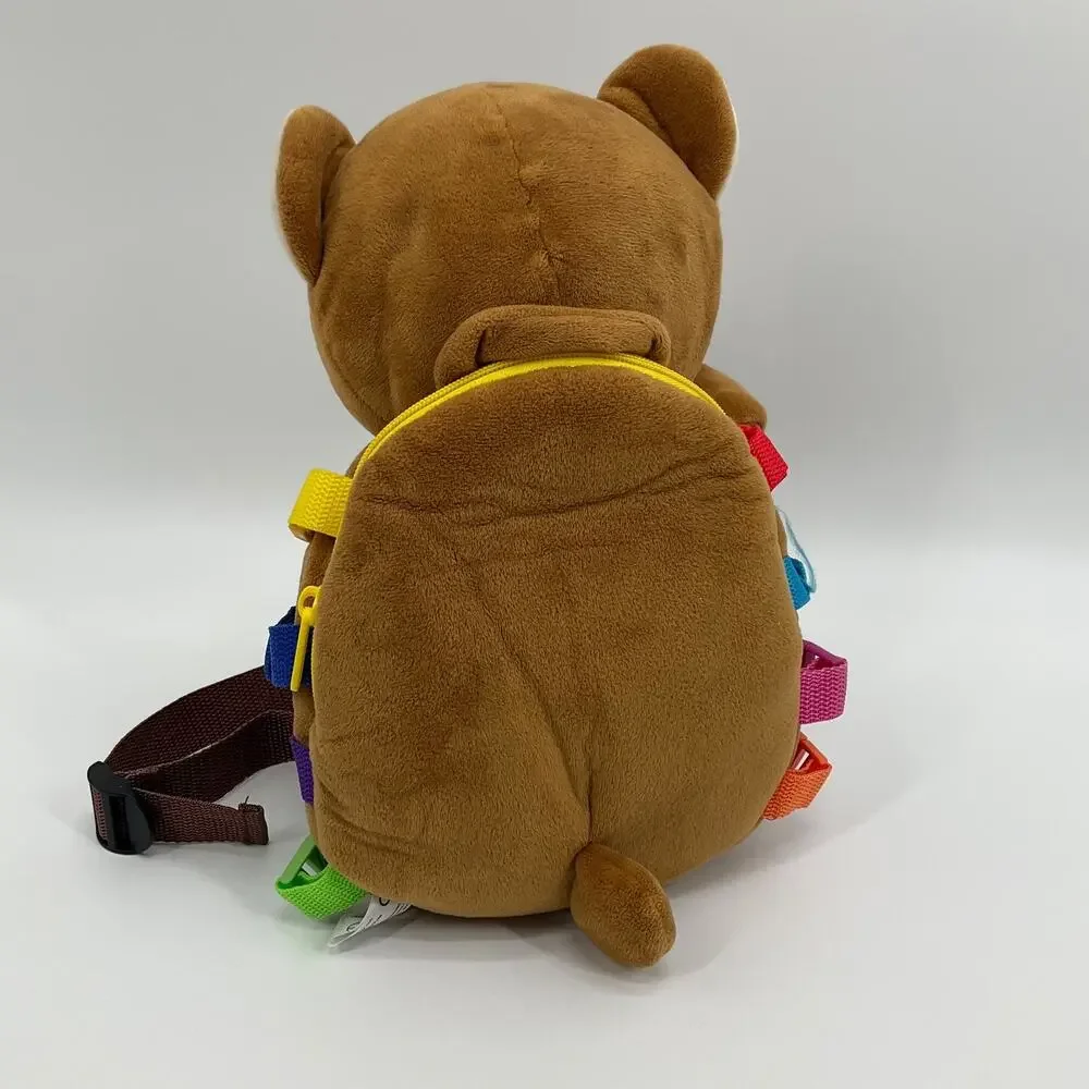Bear Backpack Buckle Toys Billy Toddler Montessori Plush Clock Learning Pre K